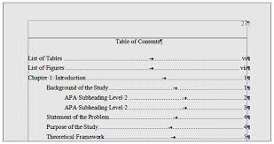 The table has no vertical lines. How To Insert A Table Of Contents In Word Love Your Dissertation