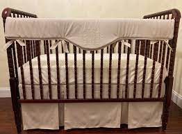 Natural Linen Baby Crib Bedding Set