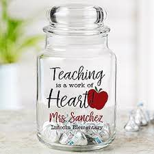 heart personalized candy jar