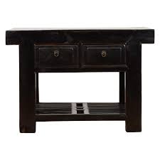 black lacquered console table