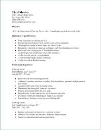 Example Of A Waitress Resume Waitress Resume Example Unique Waiter
