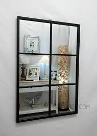 Metal Black Frame Window 6 Square Panel