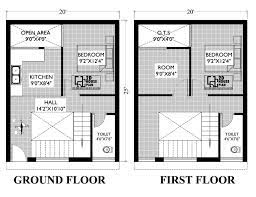 20 25 Duplex House Plans North Facing