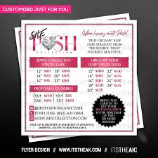 Premade Pricing Flyer 2 Hair Extension Business Itstheak