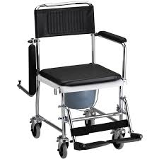 drop arm commode transport chair