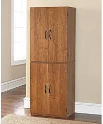 Storage cabinets, which can be located in a corner of your kitchen, can also be positioned in your pantry room, if available. Tall Storage Cabinet With 4 Doors Pantry Cupboard Has Two Adjustable Shelves And One Fixed Shelf Guaranteed Kitchen Cabinets Store Cookbooks And Pantry Goods Use In Bedroom Or Dorm For Linens Towels