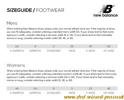 New Balance Mens Shoes Size Chart Dvd Wizard Pro Co Uk