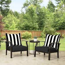 Black Striped Outdoor 2 Pack Deep Seat