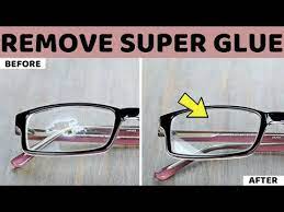 remove super glue from glass lenses