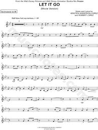 Pdf, png and easy letter notes. Let It Go Movie Version Bb Instrument From Frozen Sheet Music Trumpet Clarinet Soprano Saxophone Or Tenor Saxophone In G Minor Transposable Download Print Sku Mn0128174