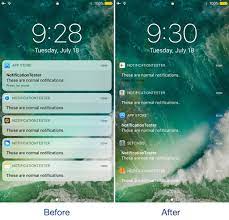 notification center banners transpa