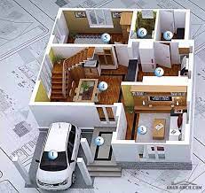 Modern Villas 3d Floor Plans 20x30
