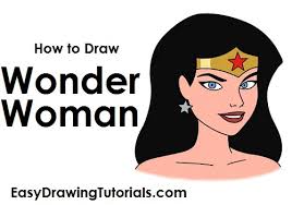 Standard printable step by step. How To Draw Wonder Woman