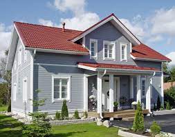 Red Roof House House Paint Exterior