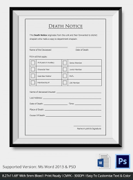 I know there are a lot of printables in the gallery to look through. Death Notices 35 Free Printable Word Excel Pdf Format Download Free Premium Templates