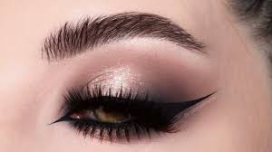 brown smokey eyes sparkle makeup