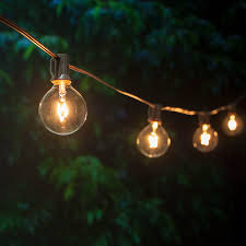 Outdoor Patio Clear Globe String Lights