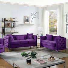 Purple Chairs Living Room On