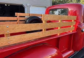 Pickup Truck Bed Rustic Wood Side Rails