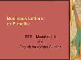 ppt business letters or e mails