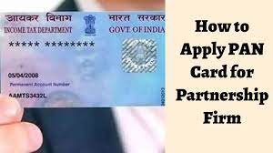 how to apply pan card for partnership firm