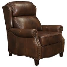 barcalounger meade leather recliner in