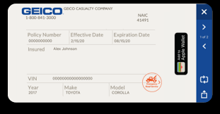 Geico Auto Insurance Cards gambar png