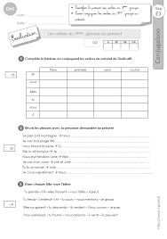 Fiches de conjugaison le présent fiches 1 à 5 (pdf) · fiches conjugaison l'infinitif et les groupes du verbe 1,2 et 3 (pdf). Cm1 Evaluation 3eme Groupe Present