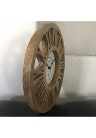 12 Inches Round Rustic Wood Wall Clock