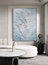Large Blue Waves Abstract Painting Blue