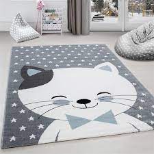 children s rug carpet cat and stars