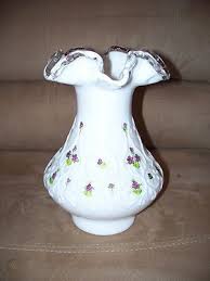 Vintage Fenton White Milk Glass Vase