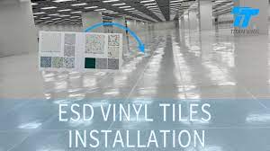 how to install esd tiles anti static