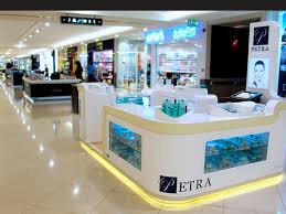 petra cosmetics mall kiosk design