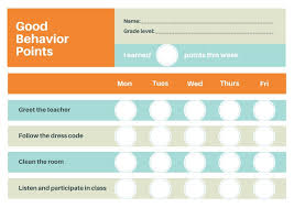 Pastel Circles Primary School Behavior Reward Chart