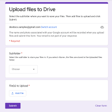 upload files to google drive from