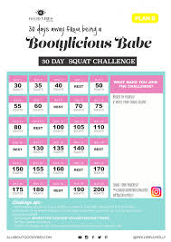 30 Days Squat Challenge Free Printable Download All About