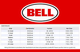 Bell Size Chart Sydney City Motorcycles
