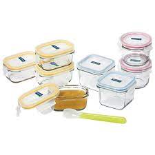 Baby Food Container Set With Silicone Spoon