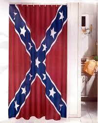 rebel confederate flag shower curtain