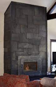Stunning Metal Clad Fireplace Facade