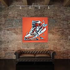 Custom Air Jordan Shoe Canvas Wall Art