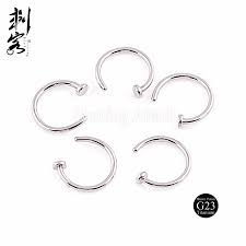 Us 9 75 Min Order 10 Highly Polished G23 Titanium Body Piercing Jewelry Titanium Flat Top Nose Ring 18 Gauge In Body Jewelry From Jewelry