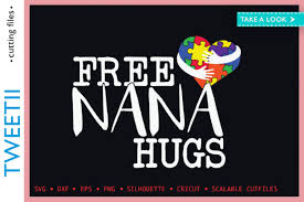 This cute free plane svg is the perfect die cut to add to your collection. Free Nana Hugs Autism Awareness Graphic By Tweetii Creative Fabrica