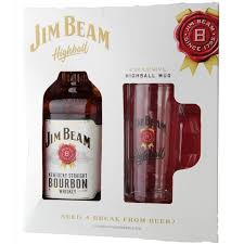 jim beam bourbon gift set with