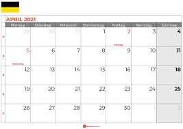 2021 organizer mit kalender und planer vorlagen zum ausdrucken als pdf auch enthalten: Kalender April 2021 Baden Wurttemberg Zum Ausdrucken