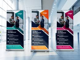 corporate roll up vertical banner stand