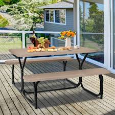 Hdpe Outdoor Picnic Table Bench Set