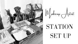 makeup artist station set up you
