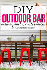 Diy Outdoor Bar With Cinder Blocks And